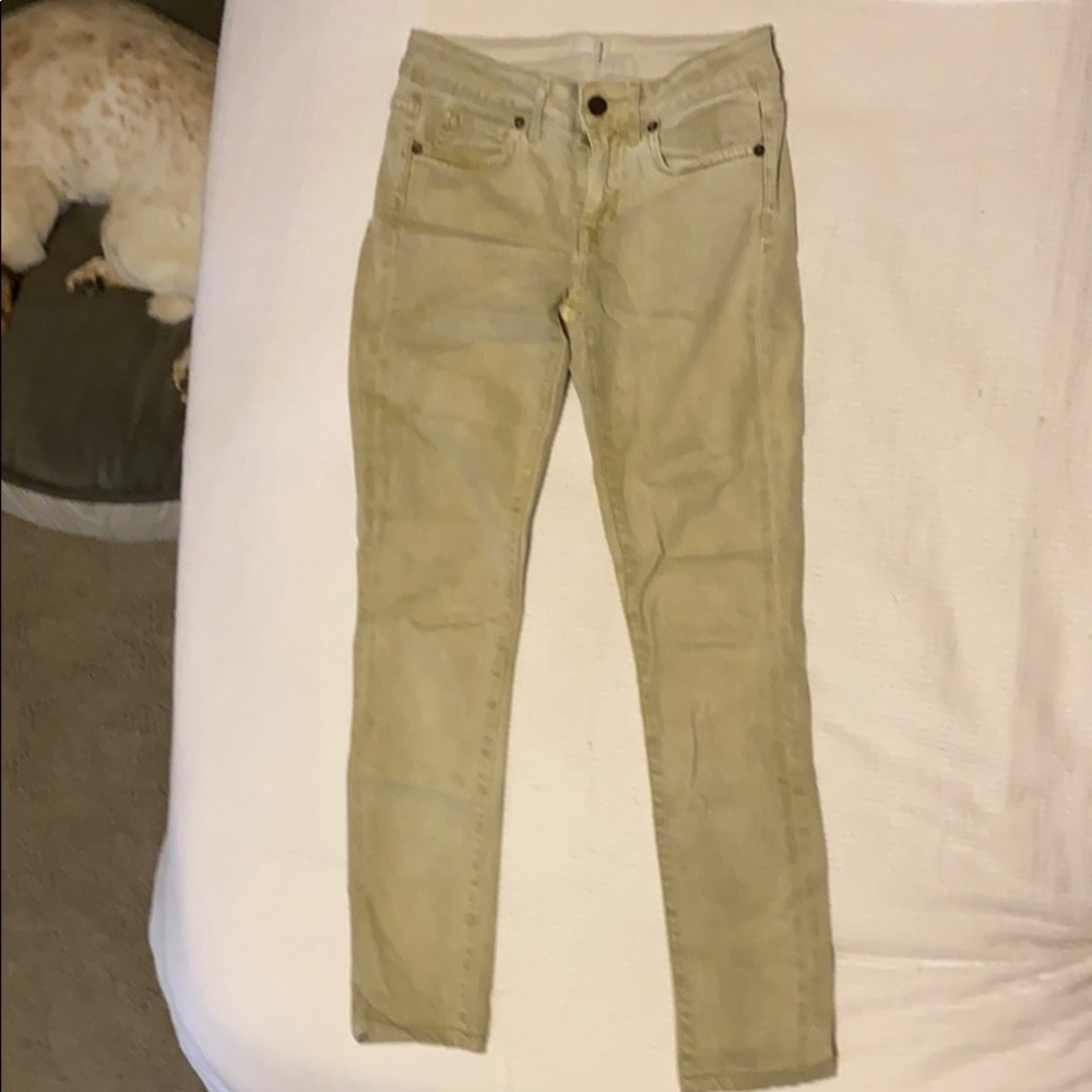 Light grey/green skinny jeans